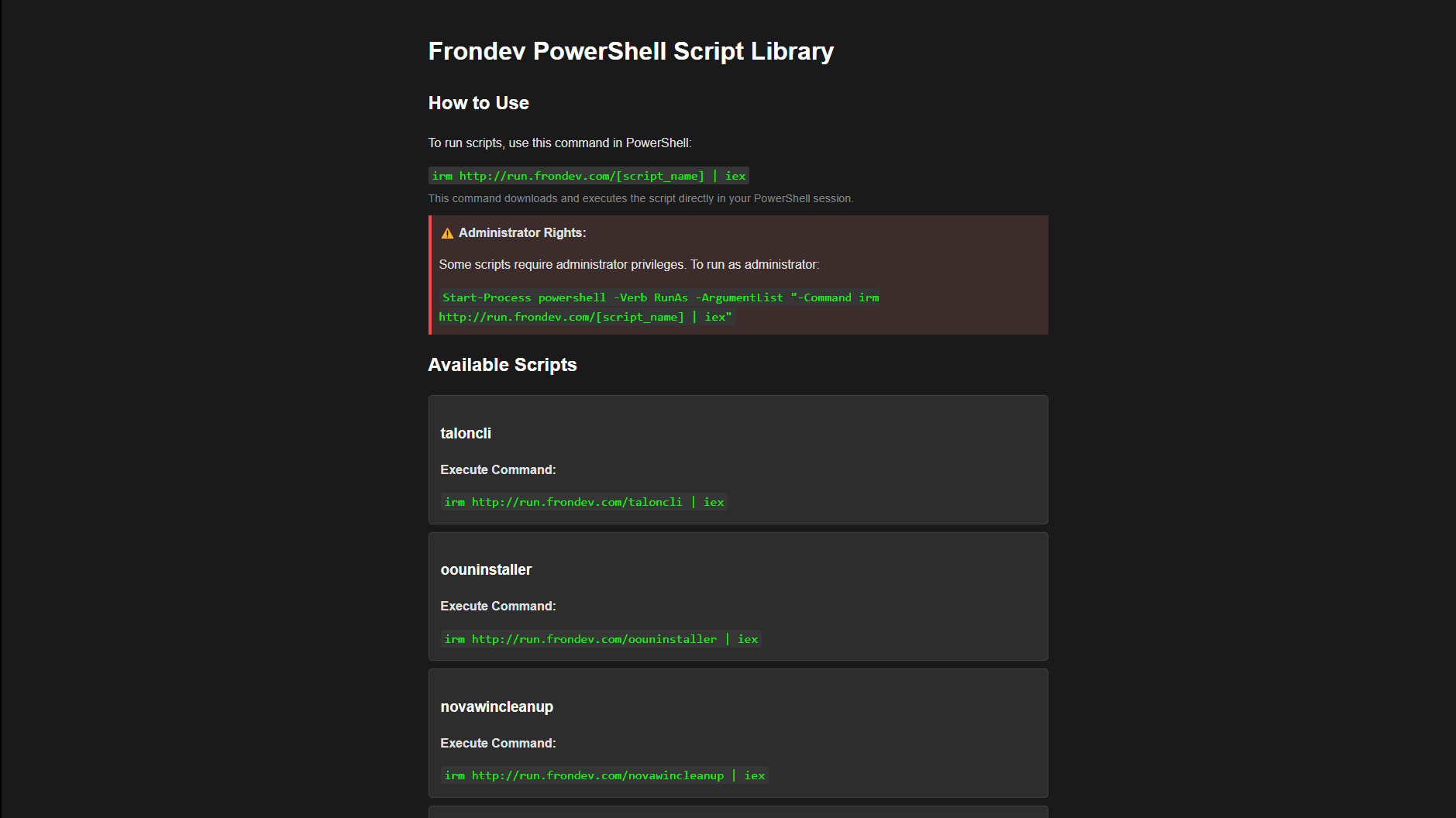 Powershell Script Library